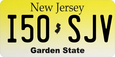 NJ license plate I50SJV