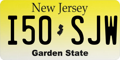 NJ license plate I50SJW