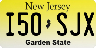 NJ license plate I50SJX
