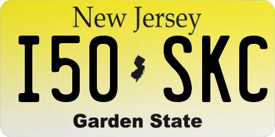 NJ license plate I50SKC