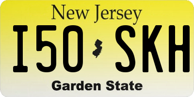 NJ license plate I50SKH