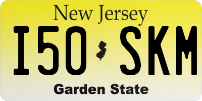 NJ license plate I50SKM