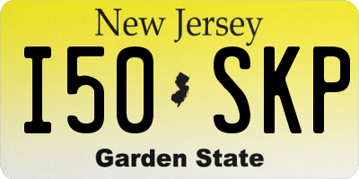 NJ license plate I50SKP