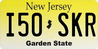 NJ license plate I50SKR