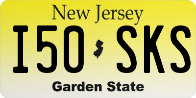 NJ license plate I50SKS