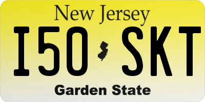 NJ license plate I50SKT