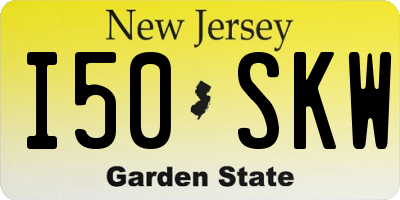 NJ license plate I50SKW