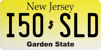 NJ license plate I50SLD