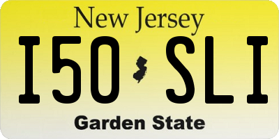 NJ license plate I50SLI