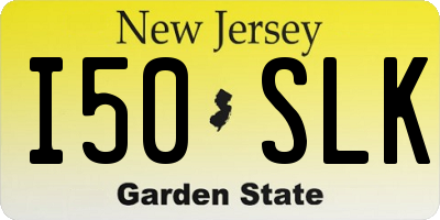 NJ license plate I50SLK
