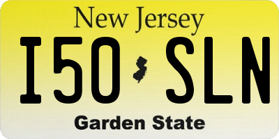 NJ license plate I50SLN