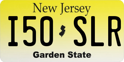 NJ license plate I50SLR