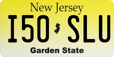 NJ license plate I50SLU