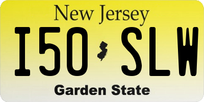 NJ license plate I50SLW