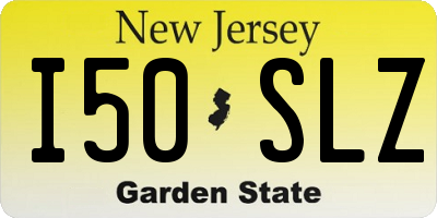 NJ license plate I50SLZ