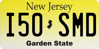 NJ license plate I50SMD