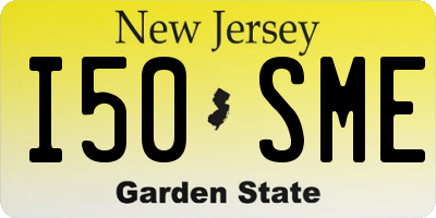 NJ license plate I50SME