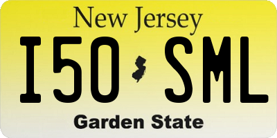 NJ license plate I50SML