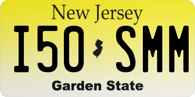 NJ license plate I50SMM