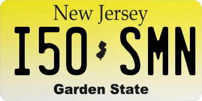 NJ license plate I50SMN