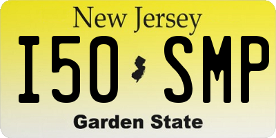 NJ license plate I50SMP