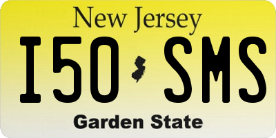 NJ license plate I50SMS