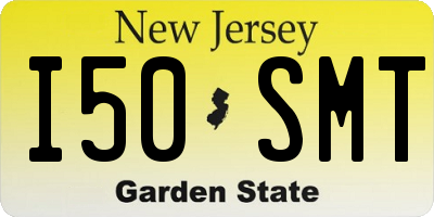 NJ license plate I50SMT