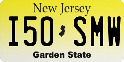NJ license plate I50SMW