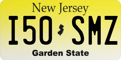 NJ license plate I50SMZ
