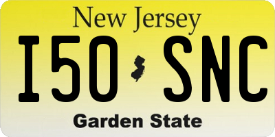 NJ license plate I50SNC