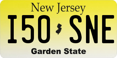 NJ license plate I50SNE