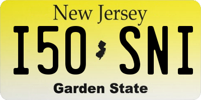 NJ license plate I50SNI