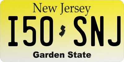 NJ license plate I50SNJ