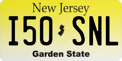 NJ license plate I50SNL