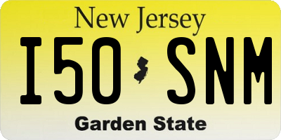 NJ license plate I50SNM
