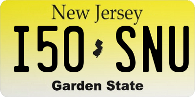 NJ license plate I50SNU