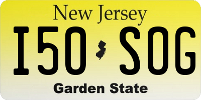 NJ license plate I50SOG