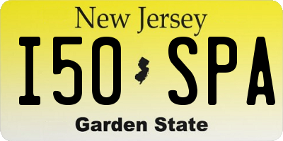 NJ license plate I50SPA