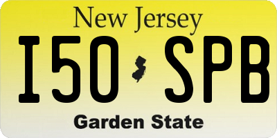 NJ license plate I50SPB