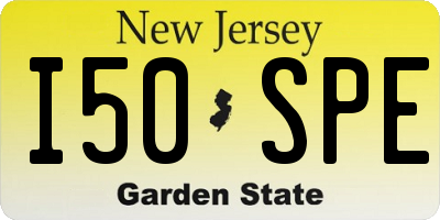 NJ license plate I50SPE