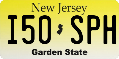 NJ license plate I50SPH
