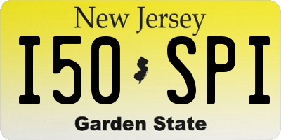 NJ license plate I50SPI