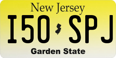 NJ license plate I50SPJ