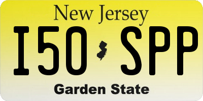 NJ license plate I50SPP