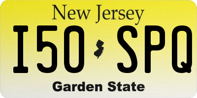 NJ license plate I50SPQ