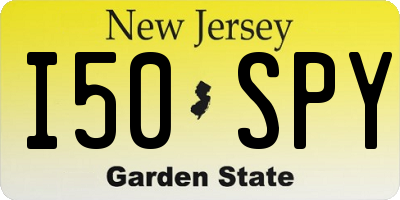 NJ license plate I50SPY