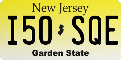 NJ license plate I50SQE