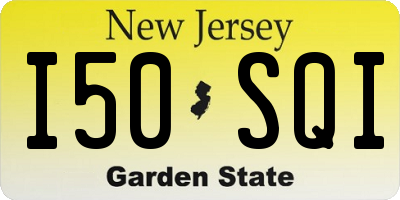 NJ license plate I50SQI