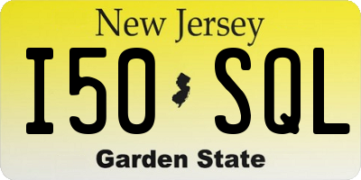 NJ license plate I50SQL
