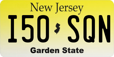 NJ license plate I50SQN